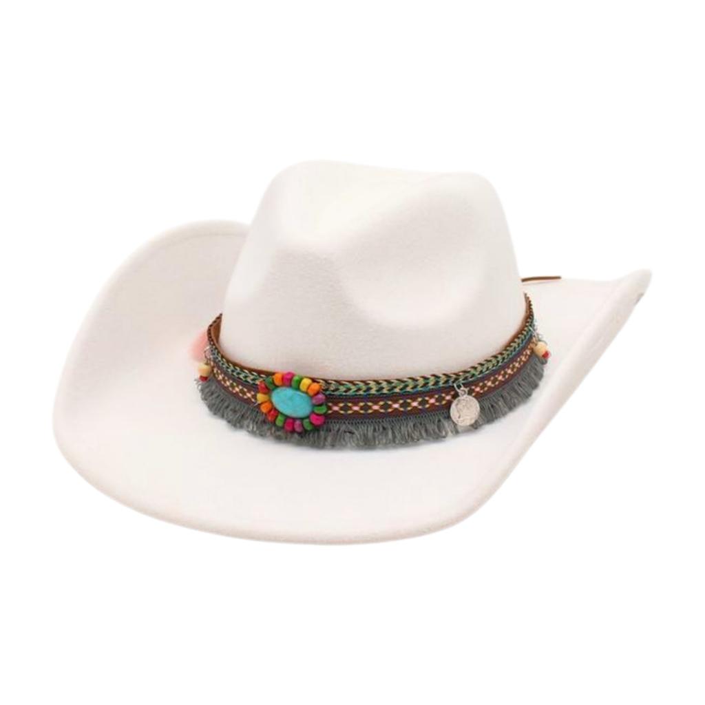 Taoxin Western Cowboy Upside Top Hat Ethnic Style Holiday Concave Staging Stage Prop Hat