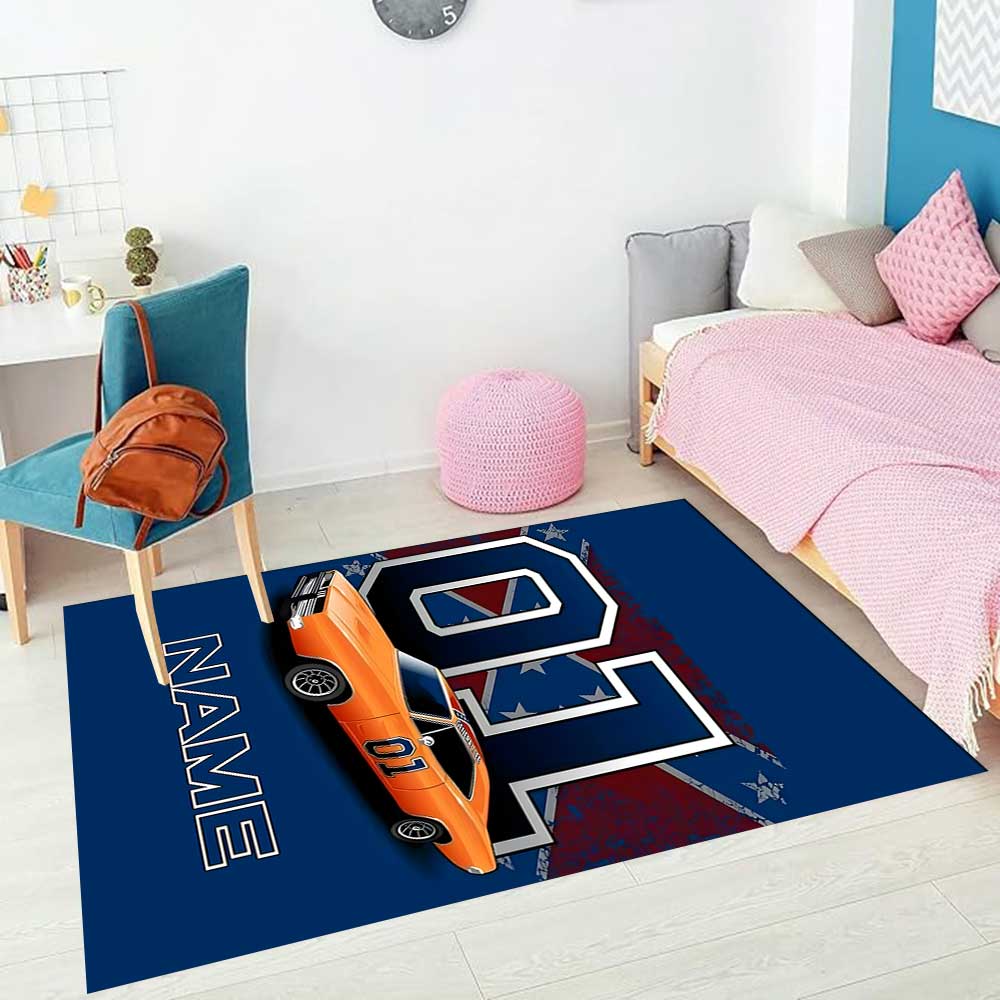 LKW-Rennen5 Gestalten Sie Ihren Namens-Teppich, Bürostuhl-Kissen, Geschenk für Zuhause, Schlafzimmer, Wohnzimmer.