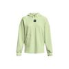 Under Armour Solid Knit Hooded Pullover Sweatshirt Women Tops Green 1374117-369