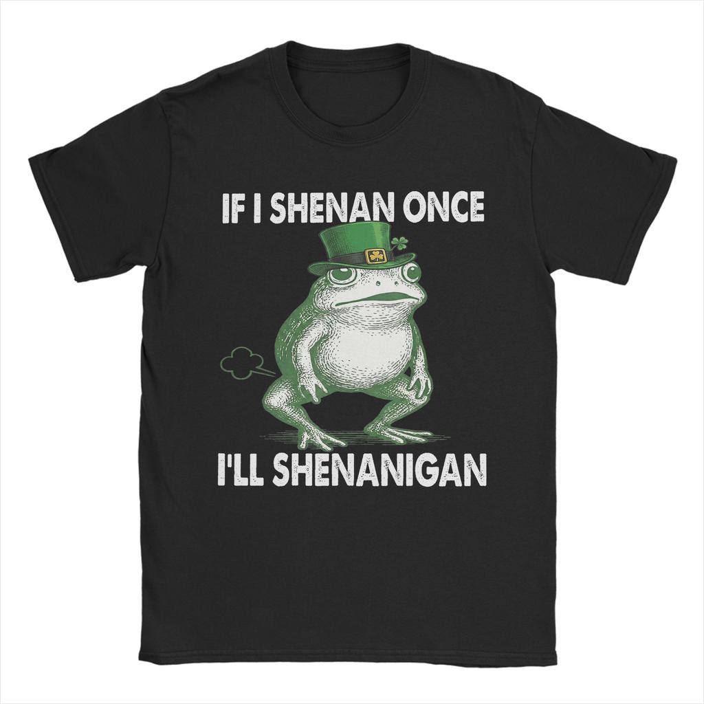 Casual If I m Shenan Once Ill Shenanigan St Patricks Day Raccoon TShirts for Unisex Crew Neck 100 Cotton T Shirts Short Sleeve