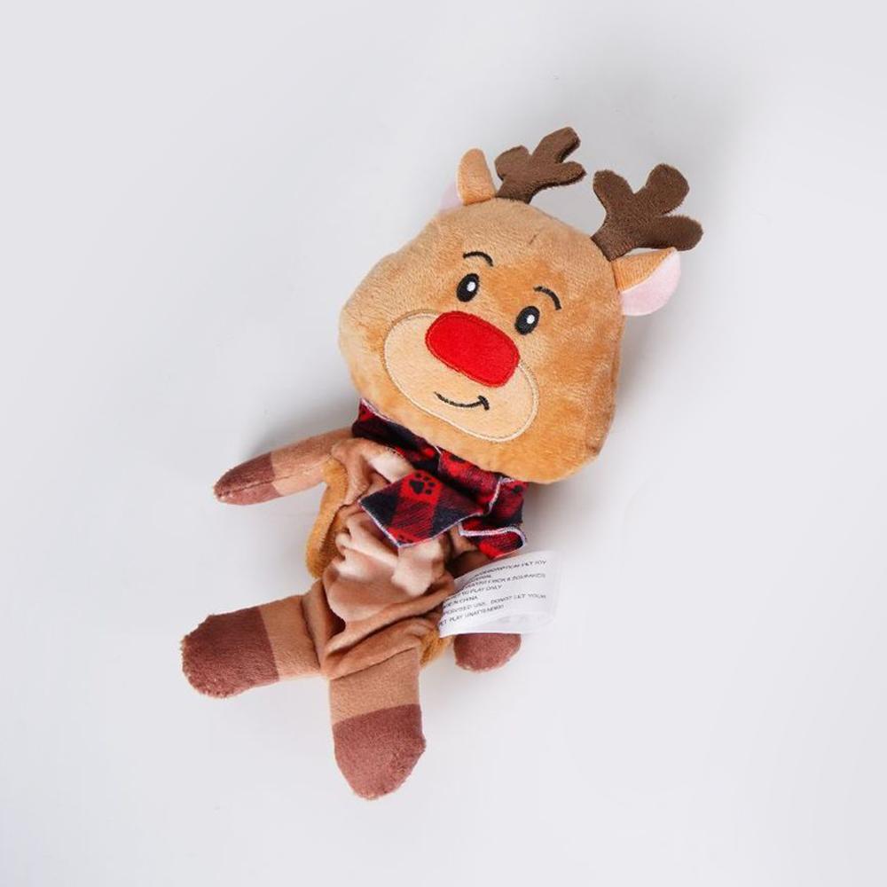 Elf Chew Pet Squeaky Sound Toy Cute Animal Squeak Dog Toy Puppy Christmas Gift