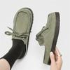 Men's Loafers Summer Comfortable Suede Casual Shoes Retro Platform Lace-up Flat Half Slippers Mules Zapatos Para Hombre