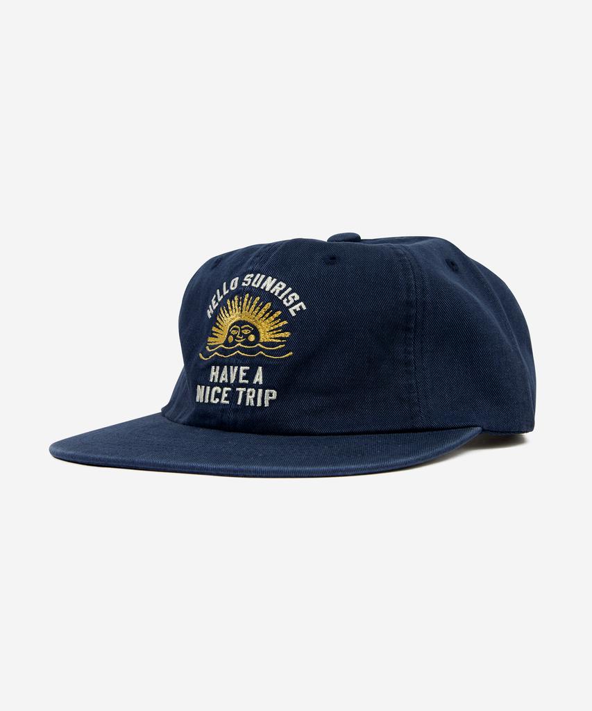 HELLO SUNRISE Vtg Arch Logo Relaxed Fit 6P Cap_Dark Navy