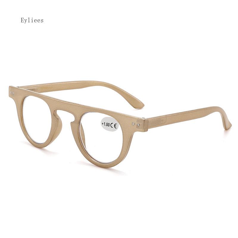 Round Reading Eyeglasses Women Men Fashion Brand Anti Blue Light T Letter Presbyopia Eyeglasses Female Oval Magnifier +2.5 Culos