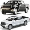 1/32 TOYOTA Tundra TRD Pickup Diecast Toy Truck Model Miniature Pull Back Doors Openable Sound & Light Collection Gift for Boy