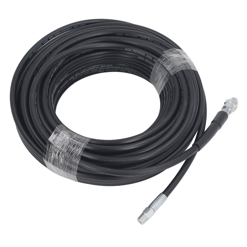 50Ft Sewer Jetter Kit for High Pressure Washer 5800PSI M22 To 14 NPT Quick Fitting Rotating Drain