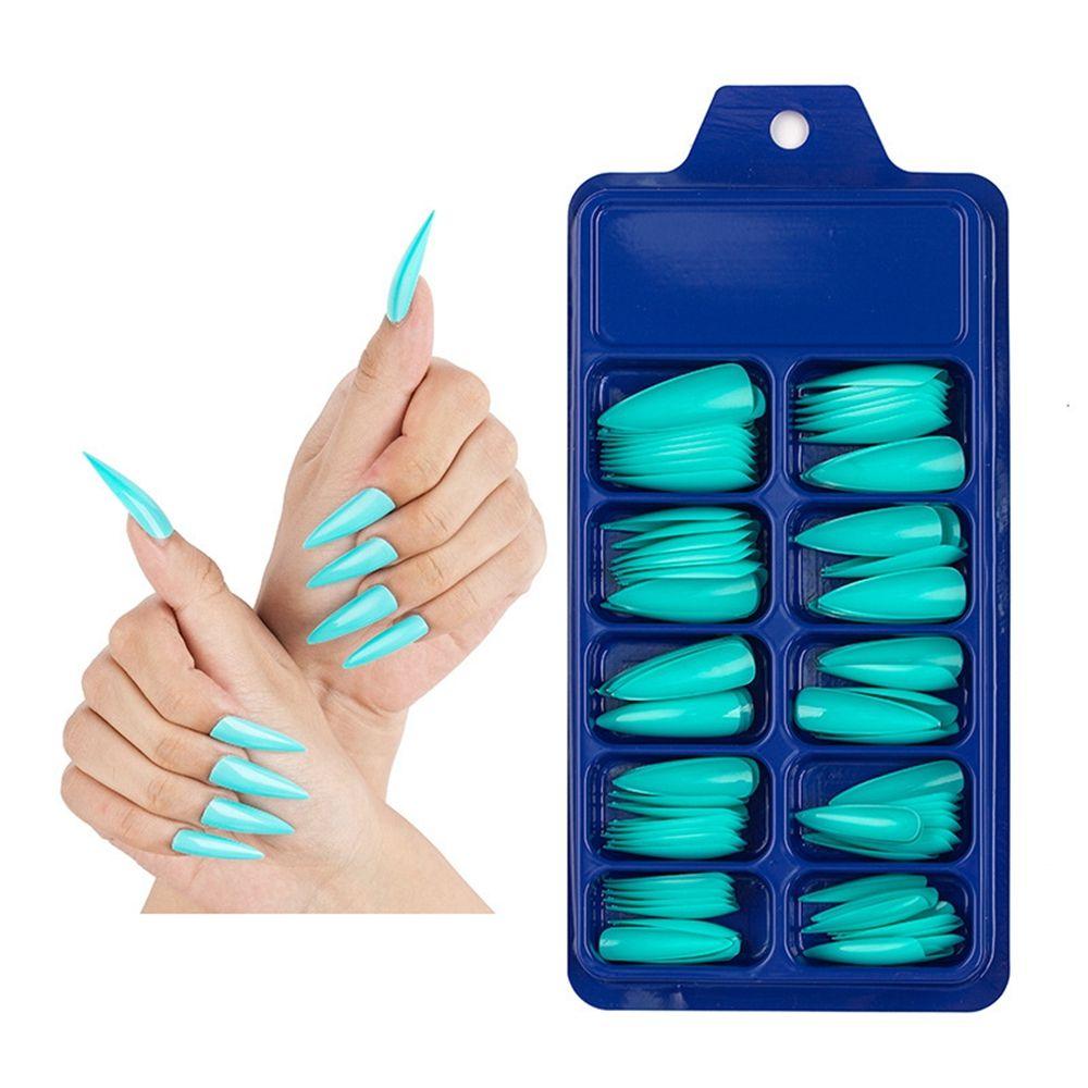 Hot Sale Manicure UV Gel Fake Nails Beauty Tools DIY Long Stiletto False Nail Tips