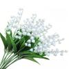 10Pcs Artificial Lily of The Valley Flowers Wedding Bouquet Fake Floral Arrangement for Outdoor/Home Decor