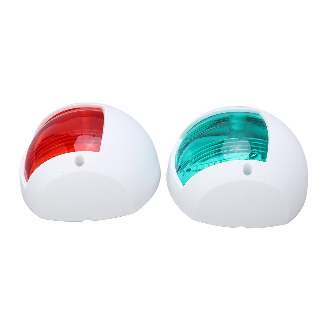 2 Pièces Feu de Signalisation LED de Navigation Rouge Vert pour Bateau Marin Yacht pour Voile DC 12V‑24V 3W Blanc