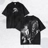 Vintage Washed Shirt Retro Street Graphic Summer Men's and Women's Washed T-shirt