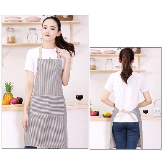 Bib Aprons with 2 Pockets for Women Men Chef Heat Resistant Adjustable Tie Large Pockets Kitchen Cooking Apron