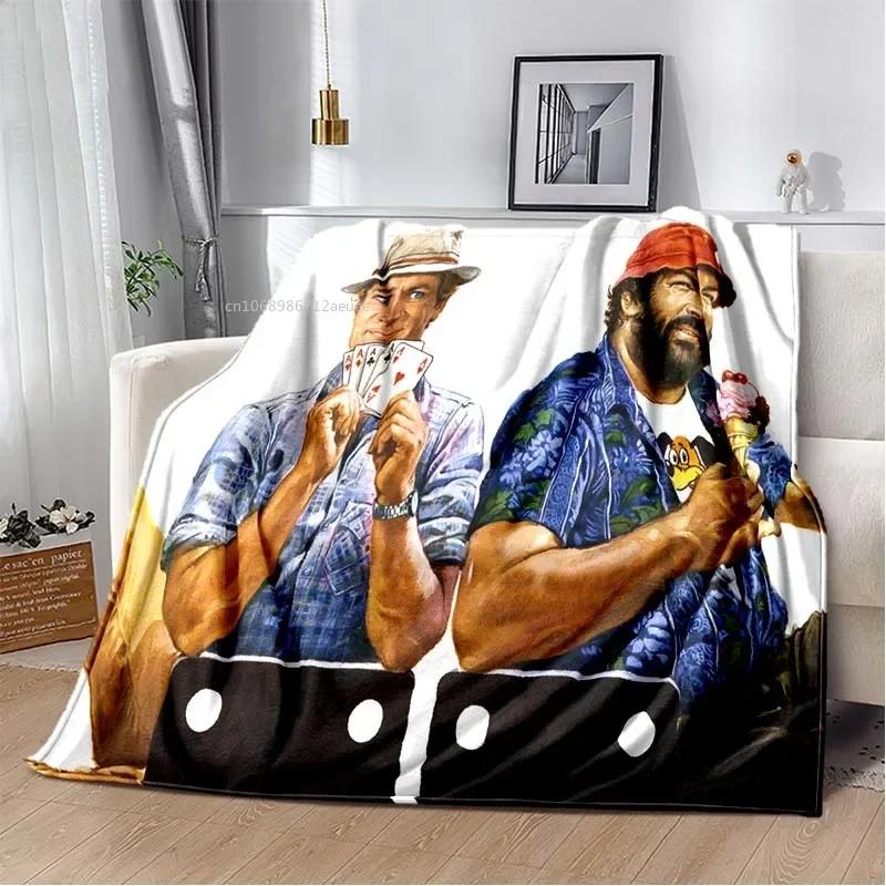 Graphics Baby Blanket Terence Hill and Bud Spencer Soft Home Bedroom Bed Office Cover Decor Comfortable Throw Blankets Kids