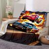 1pc Cars Printing Blanket - Soft, All-Season Throw for Living Room, Bedroom,Personalized Gift with Adorable Cartoon Design