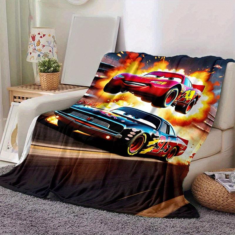 1pc Cars Printing Blanket - Soft, All-Season Throw for Living Room, Bedroom,Personalized Gift with Adorable Cartoon Design