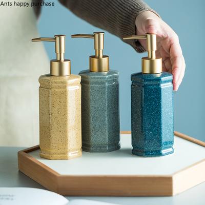 Handdesinfektionsmittelflasche Keramik Lotionflaschen Seifenspender Duschgelflasche Shampooflaschen Wohnkultur Badezimmerzubehör