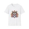 Blumen Totenkopf Grafik T-Shirt, Tag der Toten Shirt, Boho Stil Oberteil, Einzigartig