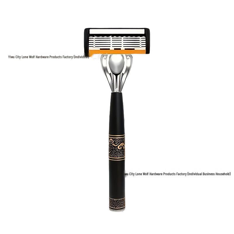 Manual Six-Layer Blade Razor for Men's Beard Shaving