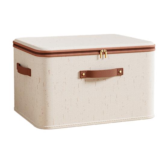 Storage Bin Dual-Opening Zipper Design Storage Container Large Capacity Fabric Reinforced Stackable Organizer