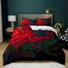 Octopus Duvet Cover Sealife Bedding Set Ocean Animal Comforter Cover Teens Adults Double Queen King Size Polyester Qulit Cover
