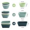27pk Silicone Muffin Molds - Reusable Baking Cups In Rectangle/Square/Circle