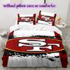 Football Logo Pattern Bedding Quilt Set Quilt Cover Pillowcase Home Decoration Birthday Gift (1*duvet Cover+ 2*pillowcase, Without Core)