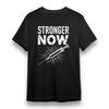Herren Übergröße T-Shirt mit Stronger Now Grafik Unisex Schwarz 100% Baumwoll-T-Shirt
