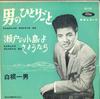 7inch Record KAZUO SHIRANE - Otoko No Hitorigo To / Seto No Koji JP1187 TOSHIBA Japan Japanese Enka Used