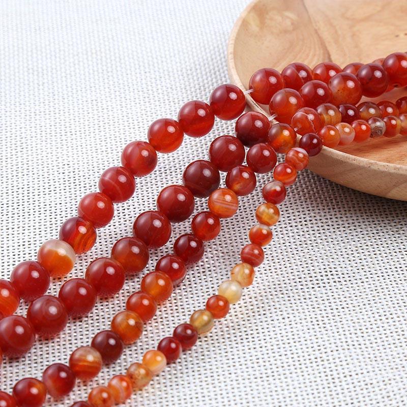 1strand/lot 4 6 8 10 12 Mm Black Natural Stone Beaded Agates Yoga Spacer Round Beads For Jewelry Making DIY Necklaces Bracelets