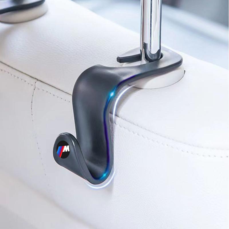 Car Headrest Hooks Hanger Bags Seat Back Holder Clips Auto Fastener For BMW Performance X1 X3 X5 E39 E46 E90 F20 E60 F30 M3 M5