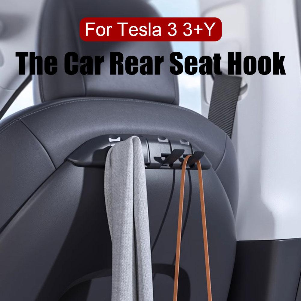 Auto Hinten Sitz Haken Für Tesla Modell Y 3 3 + mit 4 Haken Tasche Regenschirm Aufhänger Organizer Auto Innen Zubehör j5Z8