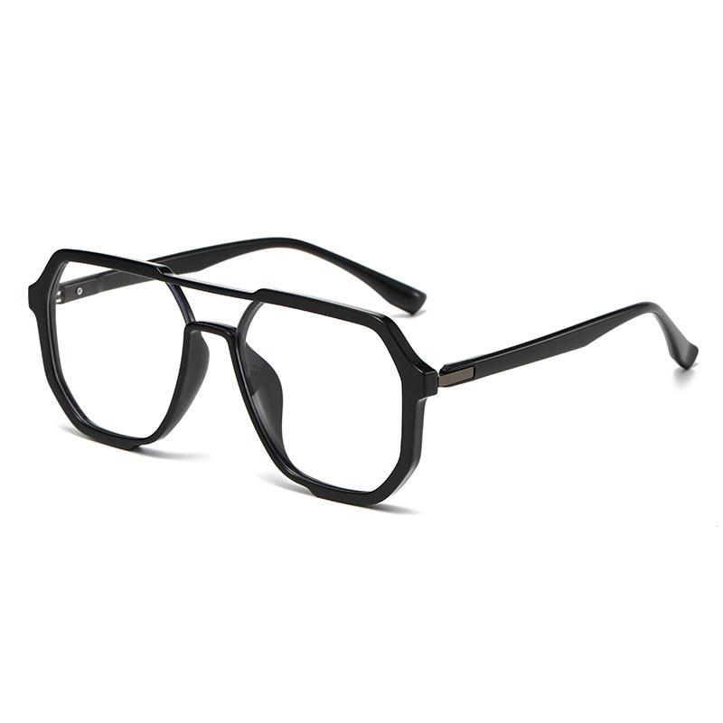 New Brand Optical Myopia Glasses Women Oversized Frame Blue Ray Photochromic Vision Care Eyeglasses Double-beam Spectacle