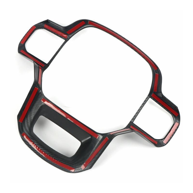 ABS Carbon Fiber Car Steering Wheel Button Cover Trims Interior Car Accessories Fit For Ford F-150 F-250 F-350 Expedition