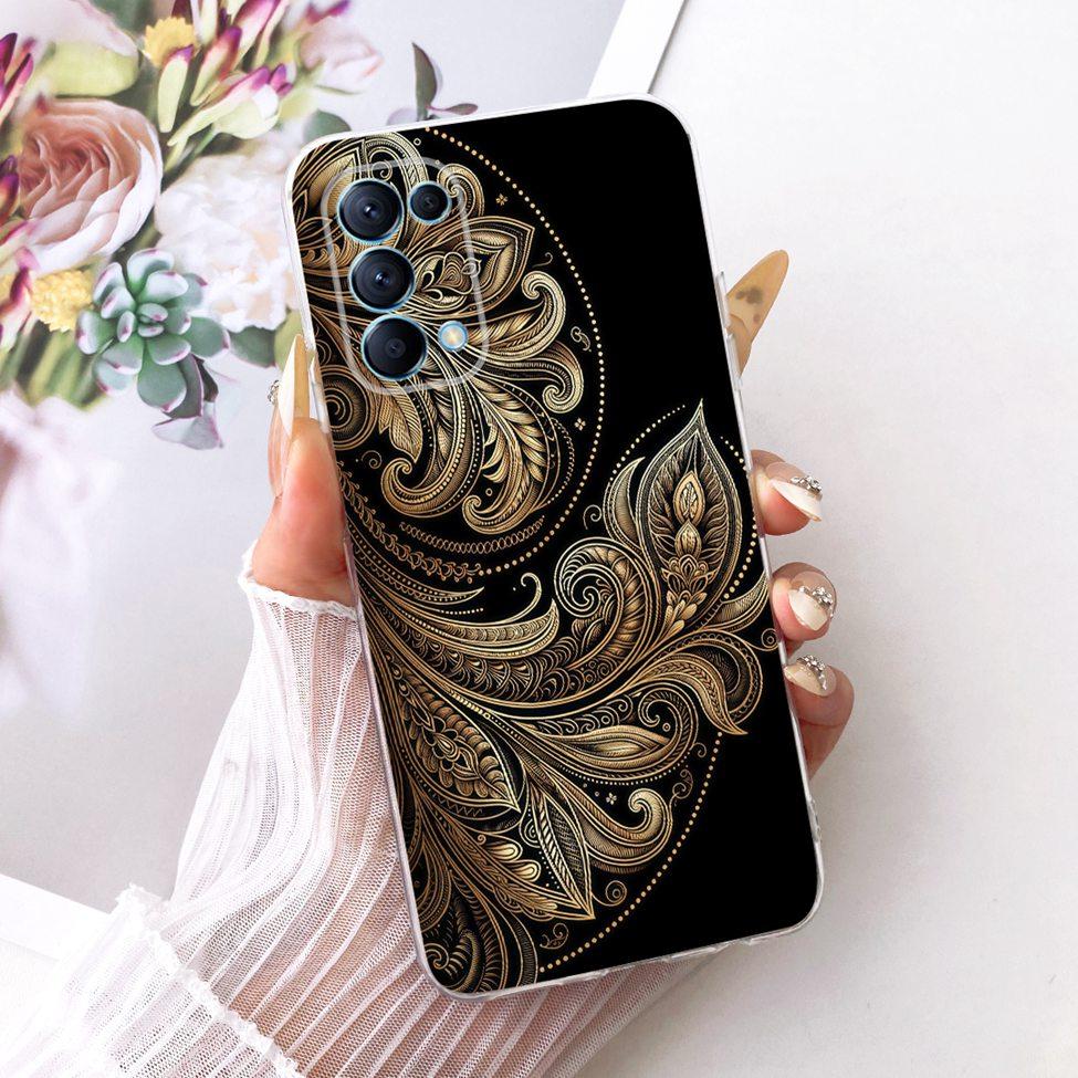 Transparent Cover For Oppo Reno5 5G Case CPH2145 Cute Cat Fashion Butterfly Funny Painted Casing PEGM00 PEGT00