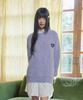 LMR Hairy Heart Embroidered Pullover Knit Purple
