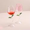 Rose-Shaped Red Wine Glasses Rose Shape Wine Glass With Colored Rose Leaves 150/400ml Rose Shaped Red Wine Goblet Cocktail Cup