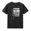 Praise Him With The Strings Christian Worship Bass Guitar Player Retro Tshirt