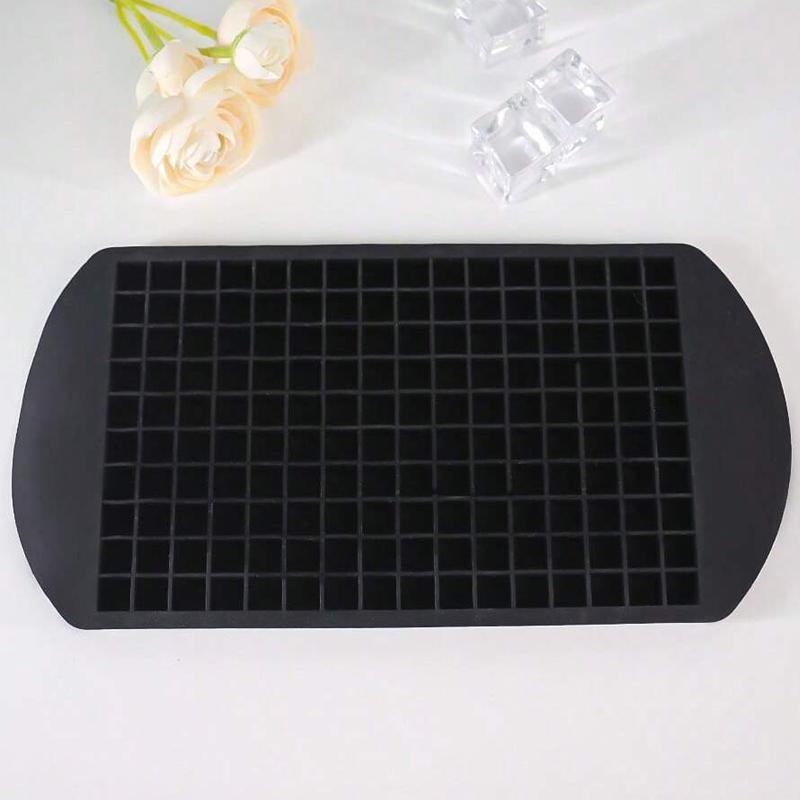 160 Grid Mini Silicone Ice Tray Ice Cube Foldable Ice Mold Mold Ice Space Saving Whiskey Cocktail Ice Maker Silicone Mold