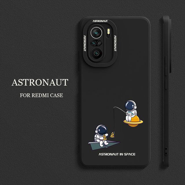 For Capa Funda Xiomi Xiaomi Poco F3 M3 Pro F 3 PocoF3 Case Cover Cute Space Astronaut Protector Soft Black Phone Cases Celular