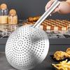 Stainless Steel Noodle Dumpling Skimmer with Long Handle and Mesh Design Reliable Strainer for Kitchen Use