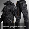 Men's Durable Waterproof Camouflage Jacket & Pants Set - Breathable Workwear for Spring & Autumn Outdoor, Tactical, and Mountaineering Use