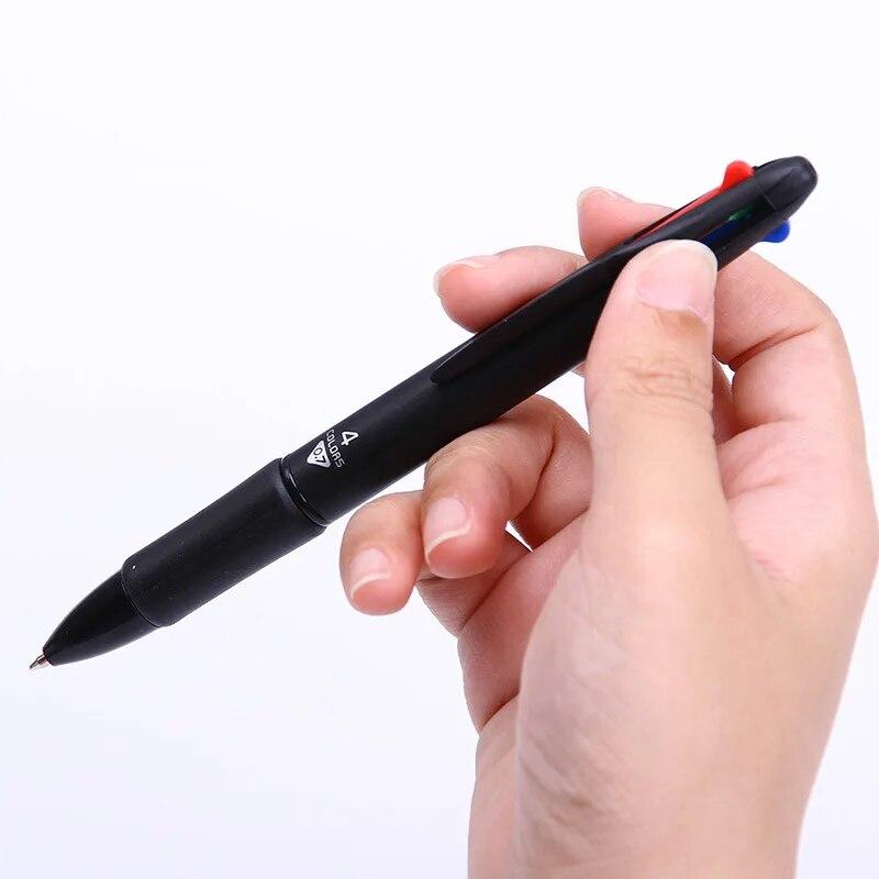 4-teiliger 4-in-1-Mehrfarbenstift, Kreativer Kugelschreiber, Bunter Druckkugelschreiber, Multifunktionsstift zum Markieren von Schreibwaren