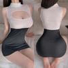 Sex Dress Hanging Neck Tight Fitting Deep V Gathering Short Hip Hugging Skirt Birthday Dress Woman Sexy Summer Dress Sex Shop