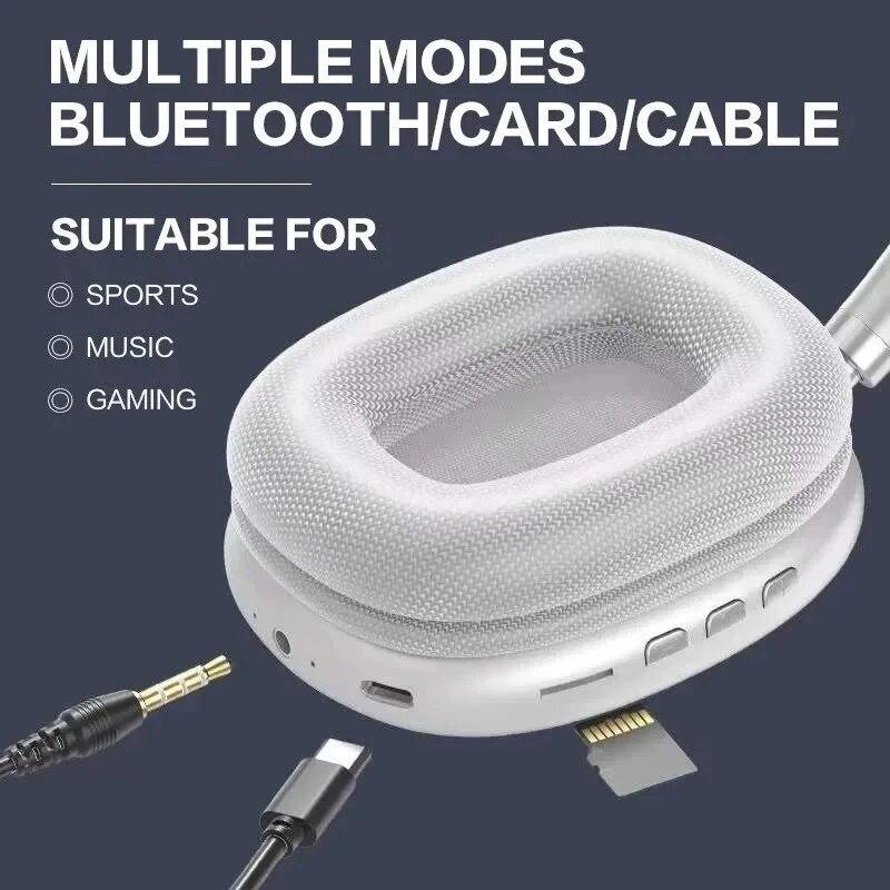 Écouteurs sans fil Bluetooth avec microphone, antibruit, son stéréo, oreillettes pour sport et jeu, prend en charge la carte TF
