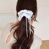 Fresh Lace Scrunchie for Women Korean Low Ponytail Bun Hair Tie Large Ruffle Elastic Headband Cute Daily Hair Rope for Girls