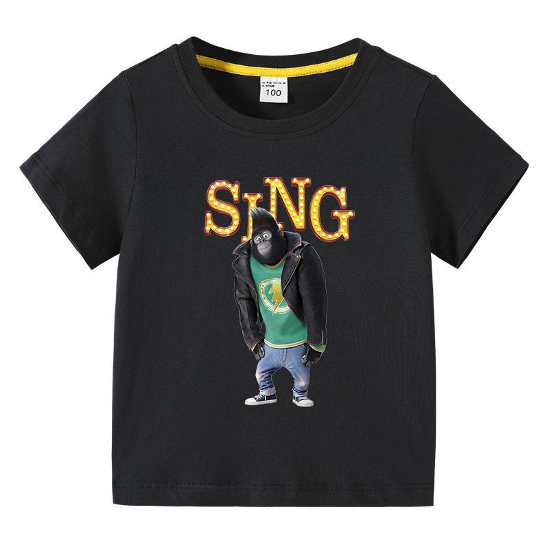 Kids Clothing Short Sleeve T Shirts Sing Movie Graphic Children's Summer Casual Cute Cotton Tee