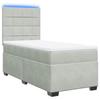 Maison Exclusive - Bettlattenrost und Matratze Hellgrau 90x190 cm Samt
