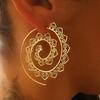 Western Spiral Oval & Heart-Shaped Retro Earrings