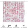 Pink Floral Shower Curtain Soft Waterproof Fabric For Bathroom Decor In Various Sizes Available