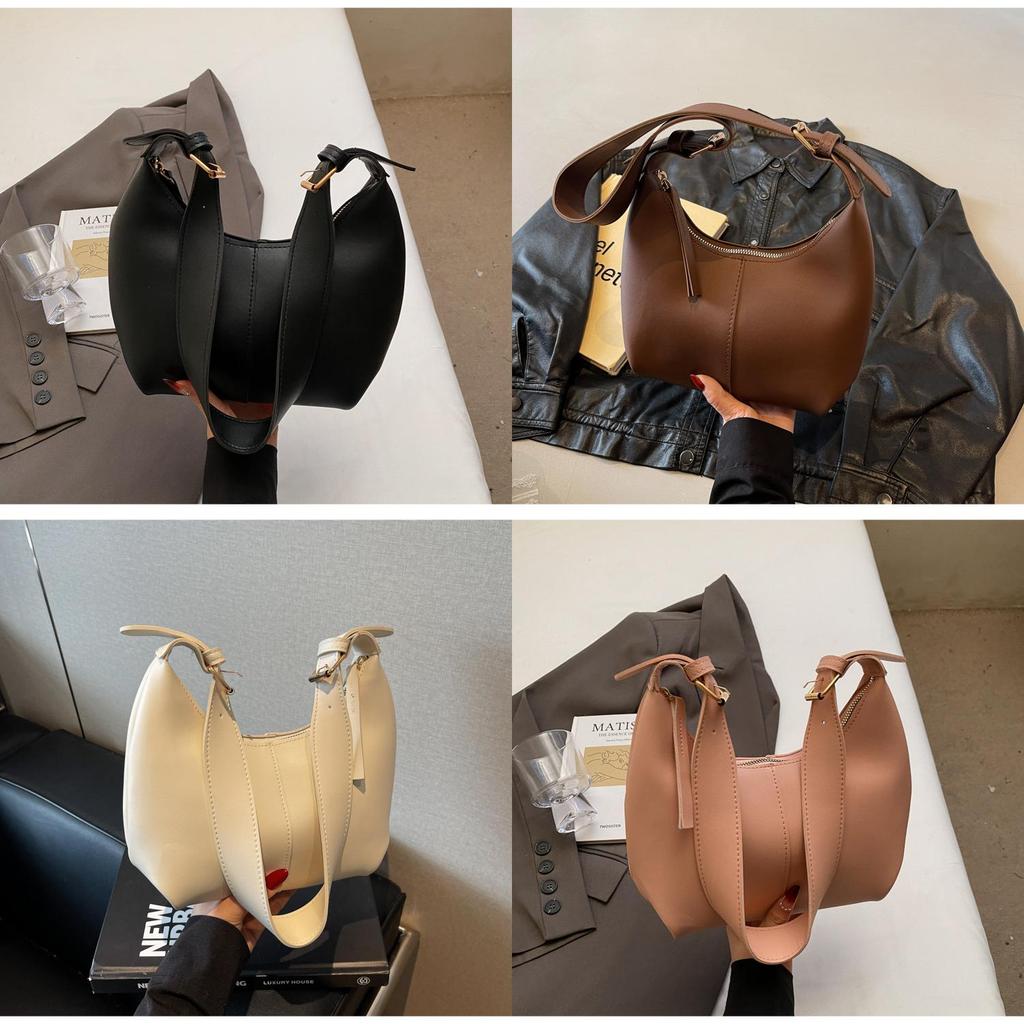 Fashion Underarm Bag For Women Pu Soft Leather Large Capacity Daily Use
