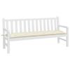 Gartenbankauflage Creme-Weiß 180 x 50 x 7 cm Oxford-Stoff